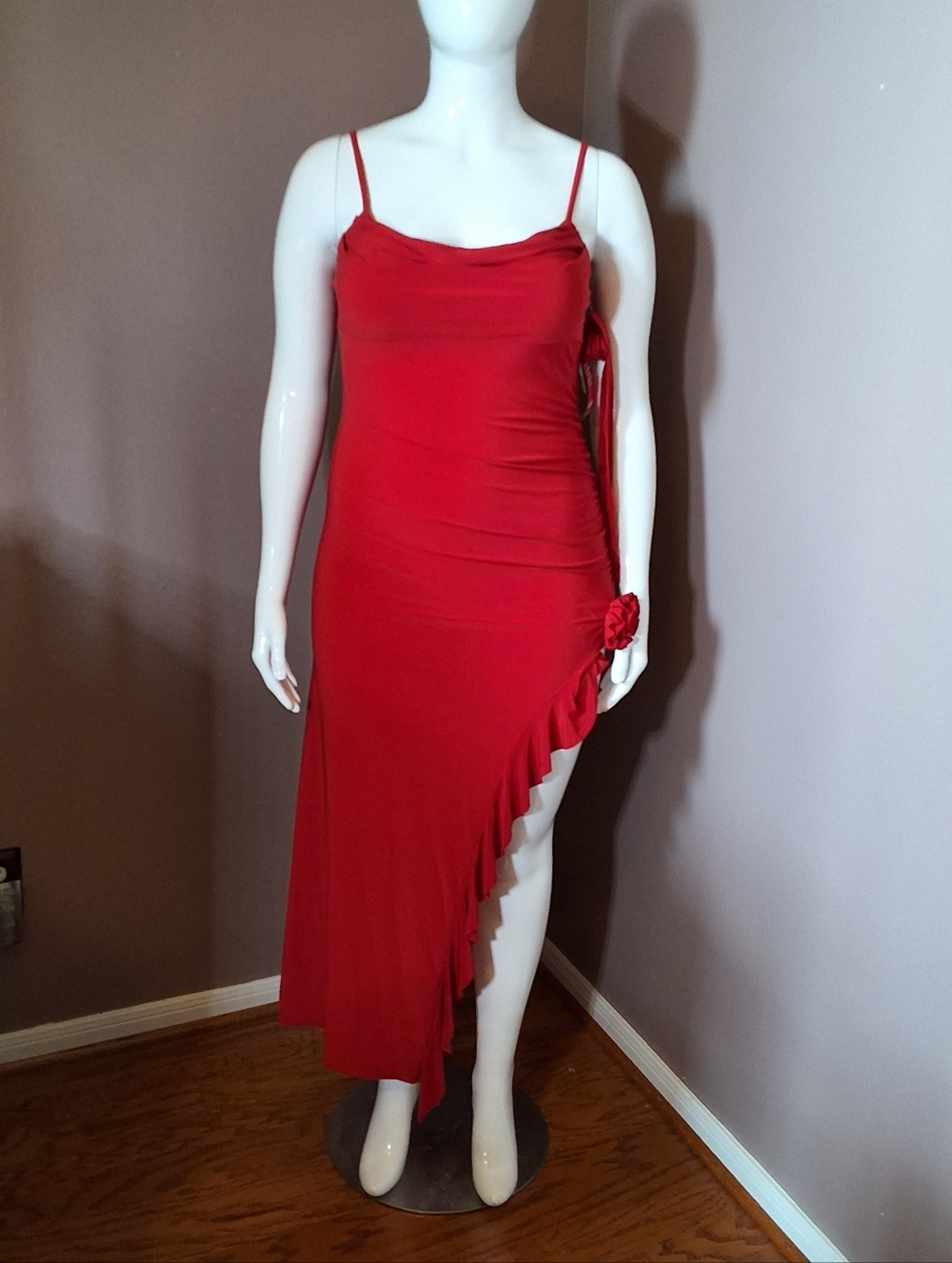 NWT A.U.W. LA red knit salsa dress & choker size XL